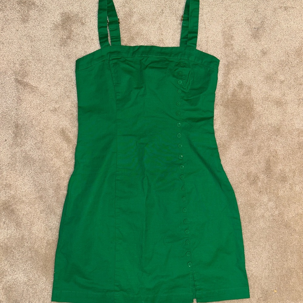 Elegant Green Sleeveless Dress